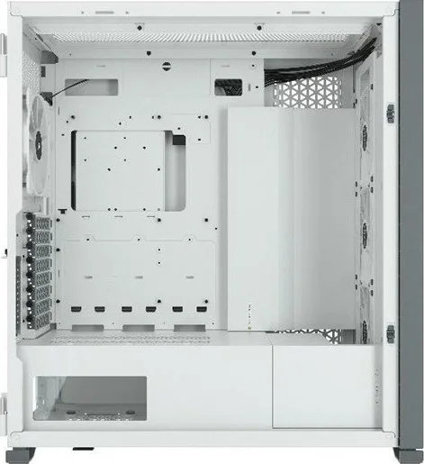 کیس کامپیوتر فول تاور ATX کرسیر iCUE 7000X RGB با شیشه حرارت دیده، دارای 4 فن SP140 RGB از پیش نصب شده، پشتیبانی از رادیاتور تا 360 میلی‌متر و 12 فن 120 میلی‌متری، سفید | CC-9011227-WW