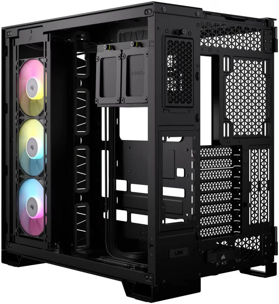 کیس کامپیوتر مید تاور ATX کرسیر iCUE LINK 6500X RGB، دارای 3 فن RX RGB از پیش نصب شده، پشتیبانی از رادیاتور تا 360 میلیمتر و 10 فن، طراحی دو محفظهای، شیشه حرارت دیده، ورودی/خروجی مدرن، مشکی | CC-9011269-WW کیس کامپیوتر مید تاور ATX کرسیر iCUE LINK 6500X RGB، دارای 3 فن RX RGB از پیش نصب شده، پشتیبانی از رادیاتور تا 360 میلیمتر و 10 فن، طراحی دو محفظهای، شیشه حرارت دیده، ورودی/خروجی مدرن، مشکی | CC-9011269-WW
