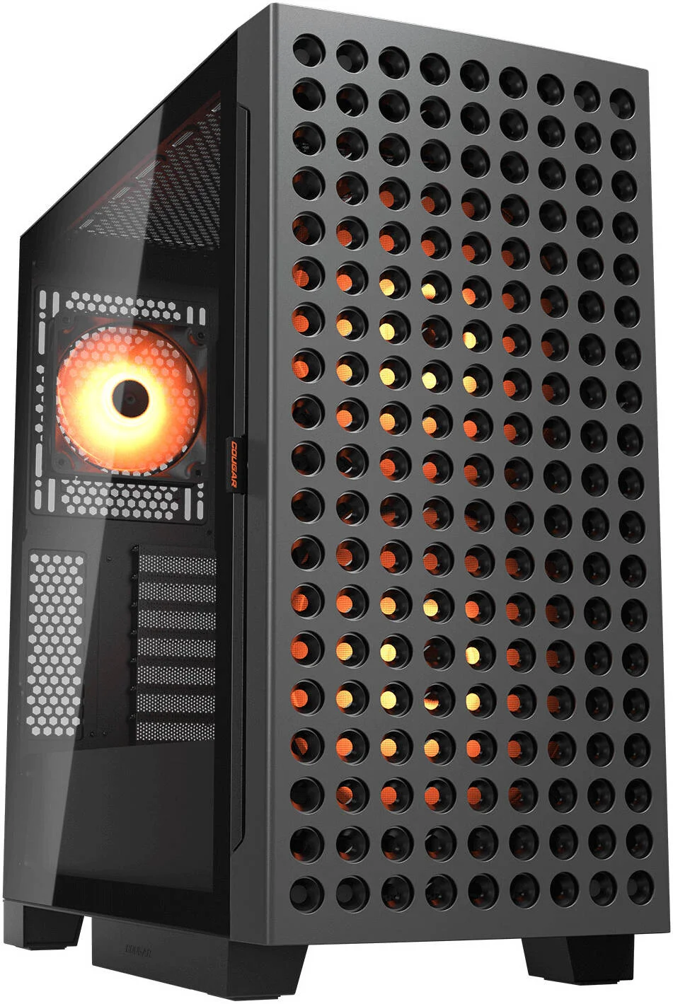 کیس کامپیوتر Mid Tower کوگار Airface ECO RGB، دارای 2 فن 180 میلی‌متری و 1 فن 120 میلی‌متری از پیش نصب شده، پشتیبانی از رادیاتور تا 360 میلی‌متری و 7 فن، خنک‌کننده ترمودینامیکی، مشکی | 385YA20.0001