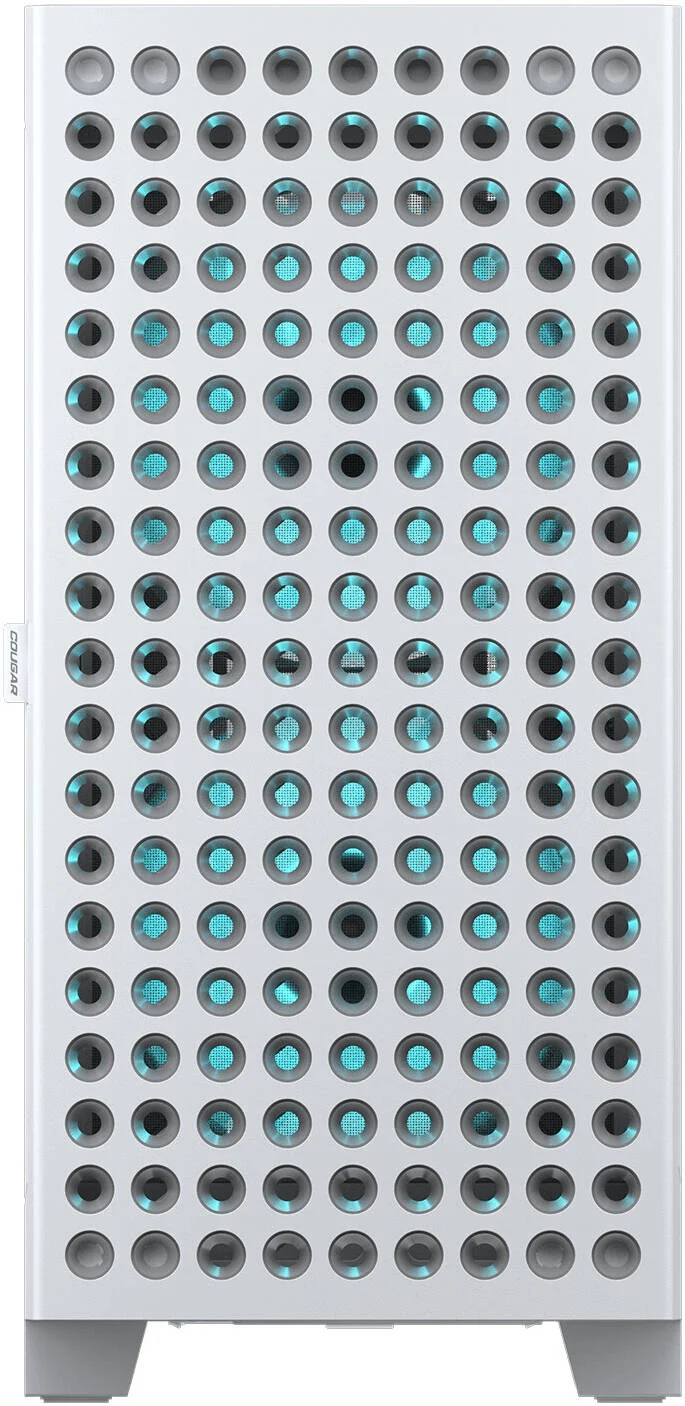 کیس کامپیوتر Cougar Airface ECO RGB Mid Tower، دارای 2 فن 180mm و 1 فن 120mm از پیش نصب شده، پشتیبانی از رادیاتور تا 360mm و 7 فن، خنک کننده ترمودینامیکی، سفید | 385YA20.0002