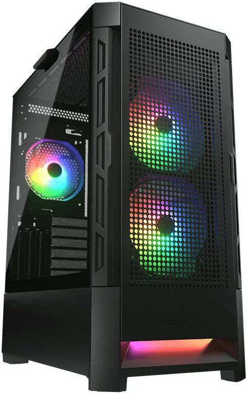 کیس کامپیوتر Cougar Airface RGB E-ATX Mid Tower، شیشه حرارت دیده، پنل های جلویی مشبک، پشتیبانی از رادیاتور تا 280 میلی متر، فن های ARGB از پیش نصب شده 2*140 در جلو و 1*120 در عقب، USB 3.0*2، USB 2.0، مشکی | 385ZD10.0004 کیس کامپیوتر Cougar Airface RGB E-ATX Mid Tower، شیشه حرارت دیده، پنل های جلویی مشبک، پشتیبانی از رادیاتور تا 280 میلی متر، فن های ARGB از پیش نصب شده 2*140 در جلو و 1*120 در عقب، USB 3.0*2، USB 2.0، مشکی | 385ZD10.0004