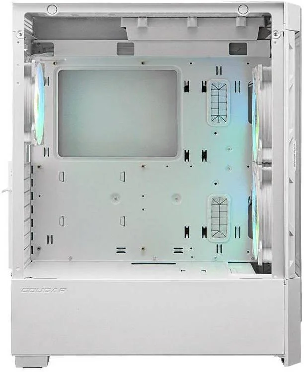 کیس کامپیوتر Cougar Airface RGB E-ATX Mid Tower، شیشه حرارت دیده، پنل های جلویی مشبک، پشتیبانی از رادیاتور تا 280 میلی متر، فن های ARGB از پیش نصب شده 2*140 در جلو و 1*120 در عقب، USB 3.0*2، USB 2.0، سفید | 385ZD10.0005