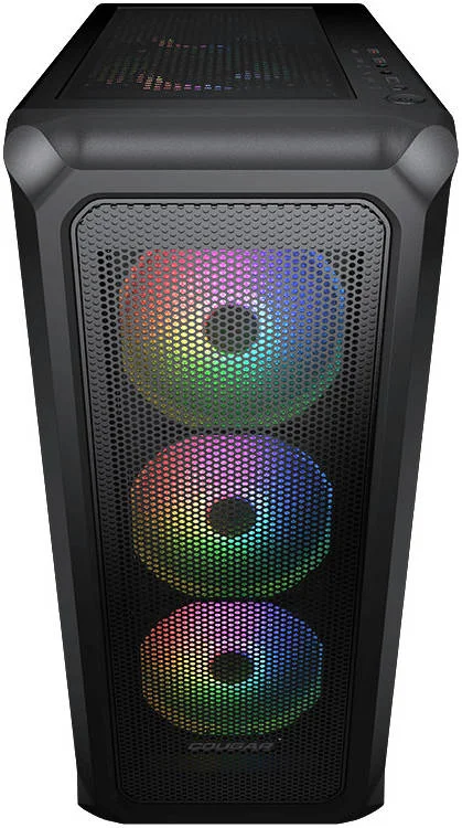 کیس گیمینگ Cougar Archon 2 Mesh RGB Mid Tower ATX، دارای 7 اسلات توسعه، پشتیبانی از فن 120 میلی‌متری، پنل سمت چپ شیشه‌ای حرارت‌دیده، پشتیبانی از رادیاتور تا 360 میلی‌متر، جایگاه‌های درایو 2.5 و 3.5 اینچی، مشکی | CG-GC-ARCHON2MESH-RGB-BLK