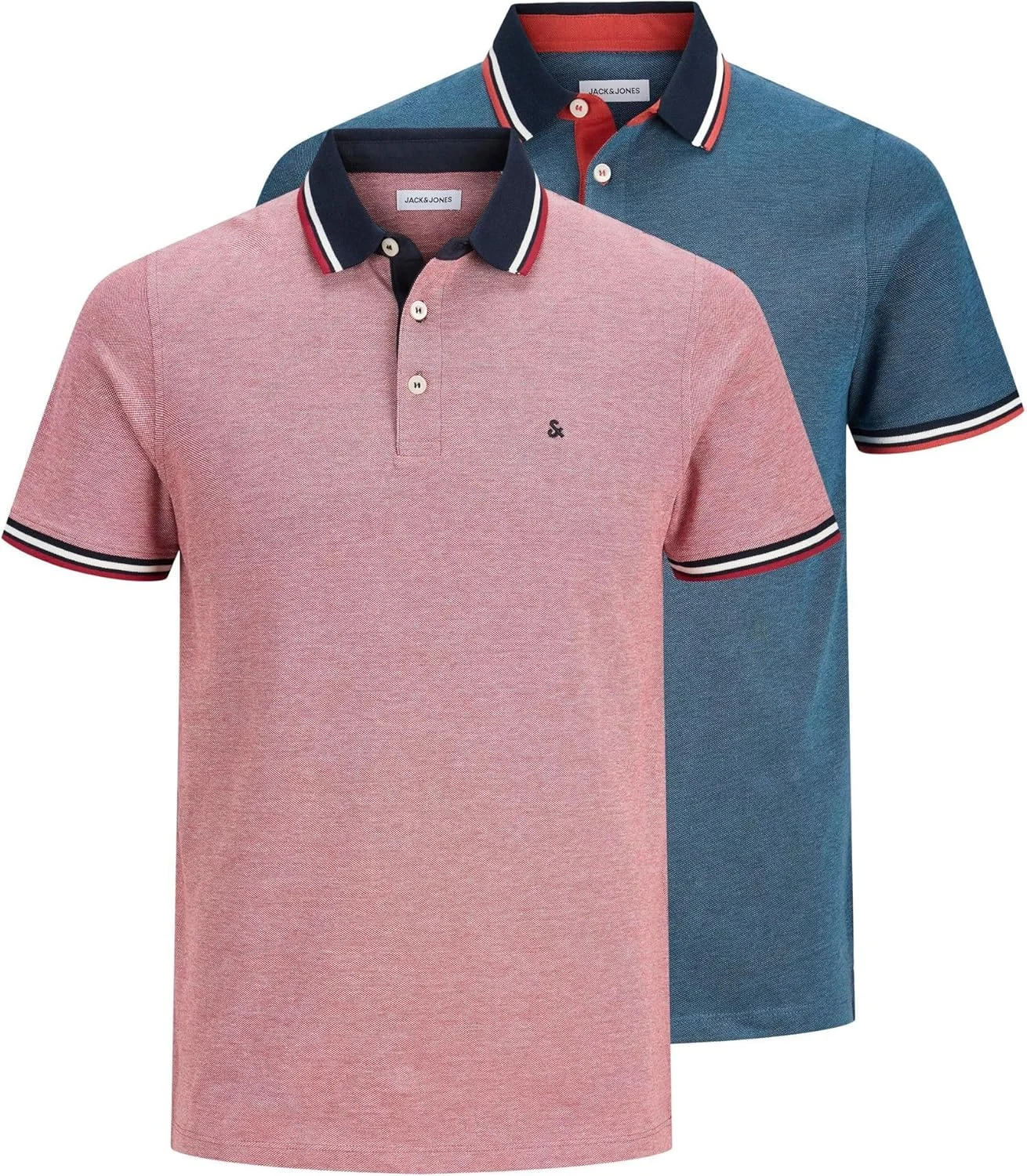 جک اند جونز تیشرت پولو مردانه مدل Regular Fit S Shape (بسته 2 عددی) جک اند جونز تیشرت پولو مردانه مدل Regular Fit S Shape (بسته 2 عددی)