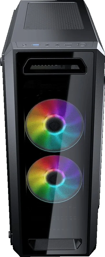 کیس میدتاور Cougar Gaming MX350 RGB با پنل جلویی شفاف، پنجره جانبی شیشه ای حرارت دیده بزرگ و فن های Vortex LED
