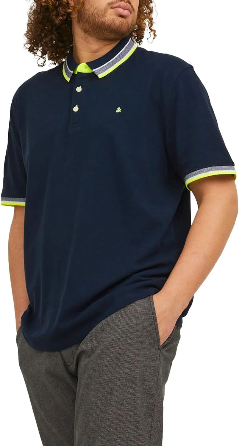 پولوشرت مردانه اسلیم فیت جک اند جونز مدل Jjepaulos Polo SS Noos 1S JJ (تک عددی)