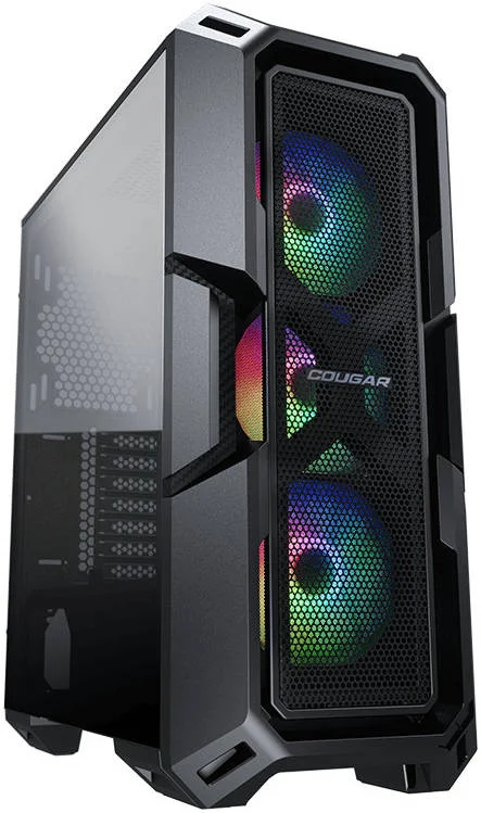 کیس کامپیوتر COUGAR MX440 Mesh RGB ATX Mid Tower، پنل شیشه ای حرارت دیده، جریان هوای عالی، 3 عدد فن 120 میلی متری RGB از پیش نصب شده، پشتیبانی از رادیاتور تا 360 میلی متر، USB 3.0 x 2، USB 2.0 / دکمه RGB، مشکی | CG-GC-MX440MESH-RGB-BLK کیس کامپیوتر COUGAR MX440 Mesh RGB ATX Mid Tower، پنل شیشه ای حرارت دیده، جریان هوای عالی، 3 عدد فن 120 میلی متری RGB از پیش نصب شده، پشتیبانی از رادیاتور تا 360 میلی متر، USB 3.0 x 2، USB 2.0 / دکمه RGB، مشکی | CG-GC-MX440MESH-RGB-BLK