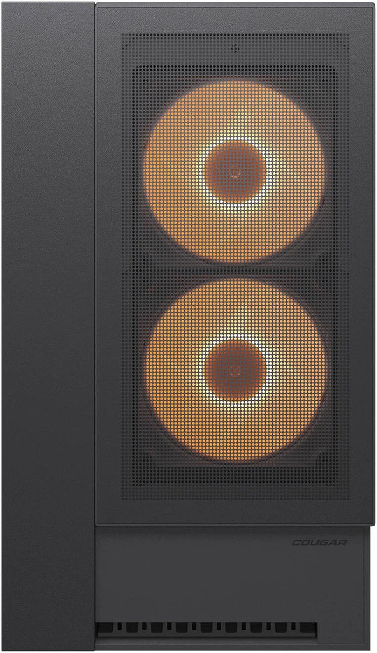 کیس کامپیوتر Cougar OmnyX Mid Tower ATX، دارای 4 فن 160 میلی‌متری ARGB PWM از پیش نصب شده، پشتیبانی از رادیاتور 360 میلی‌متری، 7 اسلات توسعه، پنل فیلتر گرد و غبار مغناطیسی، مدیریت کابل، مشکی | 382WA30.0001