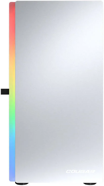 کیس مینی تاور Cougar Purity RGB، پنل شیشه ای حرارت دیده لولایی 3 میلی متری، پشتیبانی از حداکثر 5 فن خنک کننده و رادیاتور 240 میلی متری، 1 عدد فن aRGB از پیش نصب شده، USB 3.0 *2 / USB 2.0، سفید | 385PC40.0002