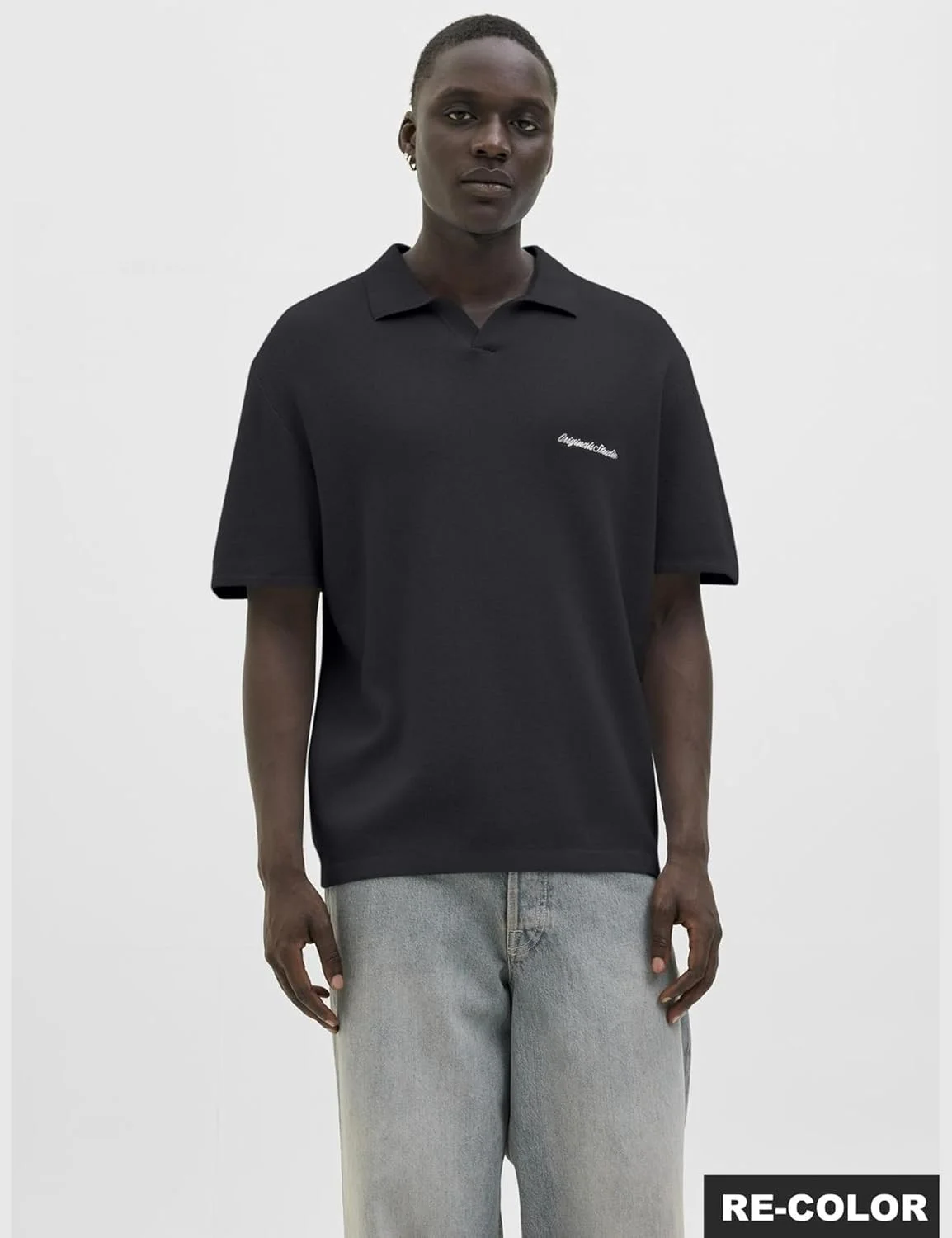 پولو آستین کوتاه بافتنی سبک مردانه جک اند جونز مدل Jornorrebro (تک عددی)