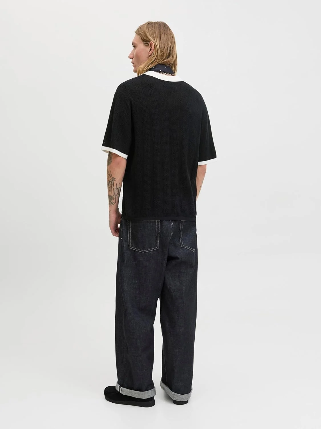 پولو آستین کوتاه بافتنی مردانه جک اند جونز مدل Jorgramercy Retro (تک عددی)