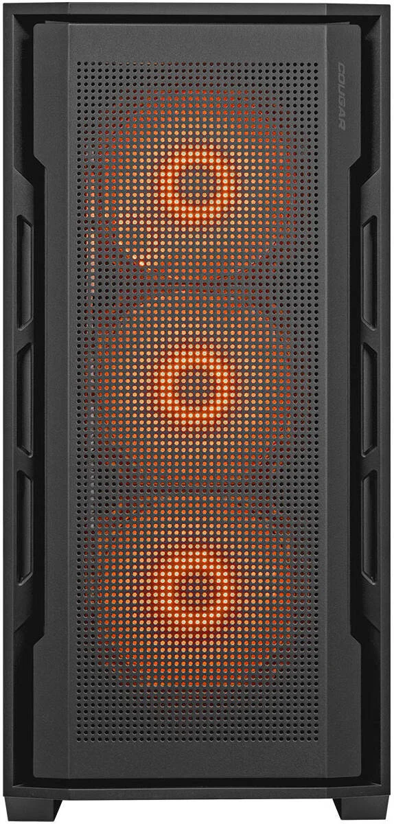 کیس مید تاور ATX کوگار Uniface RGB، دارای 4 فن ARGB از پیش نصب شده، پشتیبانی از رادیاتور تا 420 میلی متر، 7 اسلات توسعه، پشتیبانی از کارت گرافیک عمودی، پنل سمت چپ شفاف، همگام سازی RGB با مادربرد، مشکی | 385C780.0001