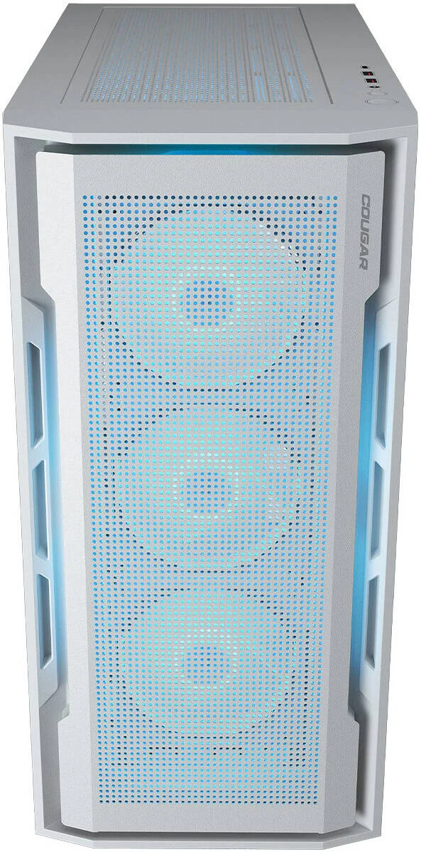 کیس مید تاور ATX کوگار Uniface RGB، دارای 4 فن ARGB از پیش نصب شده، پشتیبانی از رادیاتور تا 420 میلی‌متر، 7 اسلات توسعه، پشتیبانی از کارت گرافیک عمودی، پنل سمت چپ شفاف، همگام‌سازی RGB با مادربرد، سفید | 385C780.0002