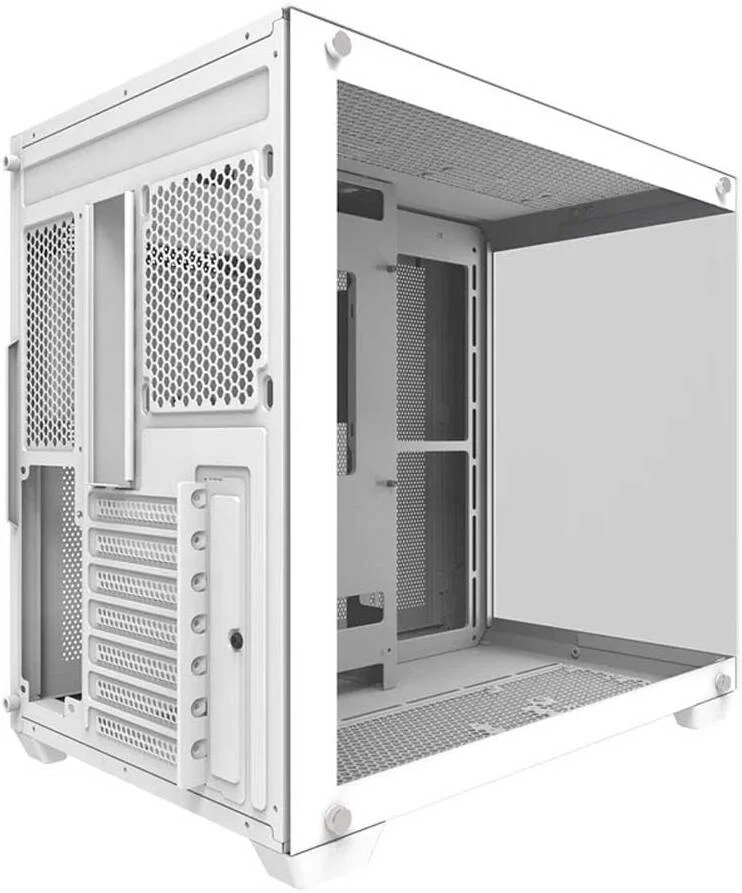 کیس کامپیوتر گیمینگ DarkFlash C285P ATX با پنل شیشه ای حرارت دیده، پشتیبانی از رادیاتور 360 میلی متری و 9 فن 12 سانتی متری، بدنه SPCC 8 میلی متری و پنل شیشه ای دو طرفه، سفید | C285P-W