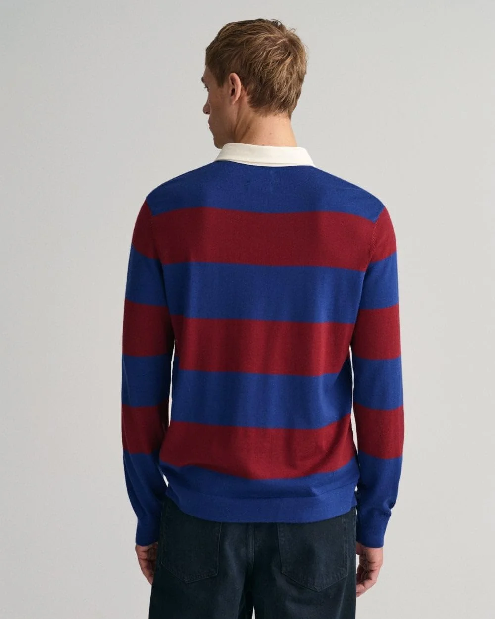 پلیور مردانه GANT مدل Barstripe Merino Wool Rugger کد 8040170-432