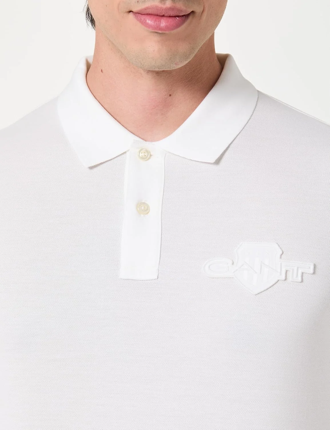 پولوشرت آستین کوتاه مردانه GANT با طرح سپر