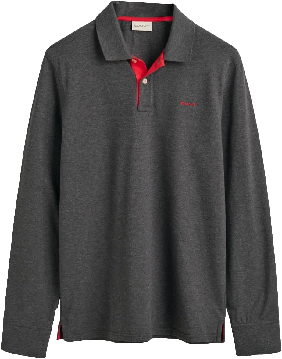 تی شرت مردانه یقه دار با طرح متضاد