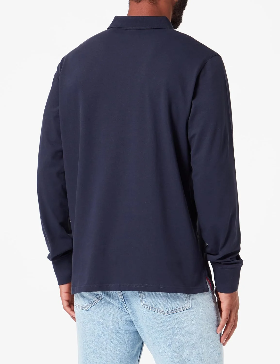 پولوشرت آستین بلند مردانه گنت مدل Reg Contrast Pique LS Rugger با لوگوی متضاد