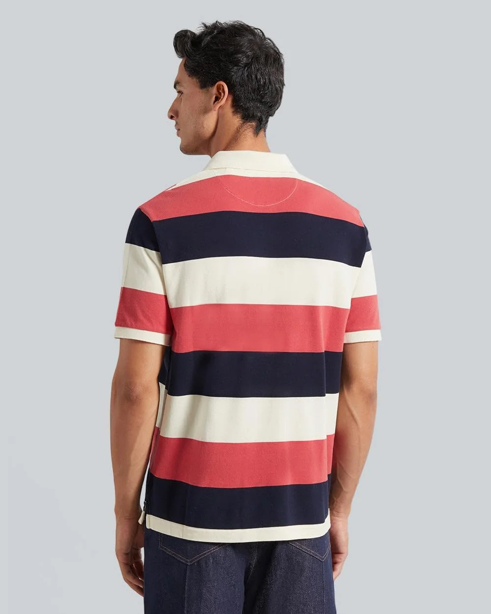 پولوشرت آستین کوتاه مردانه GANT طرح راه راه