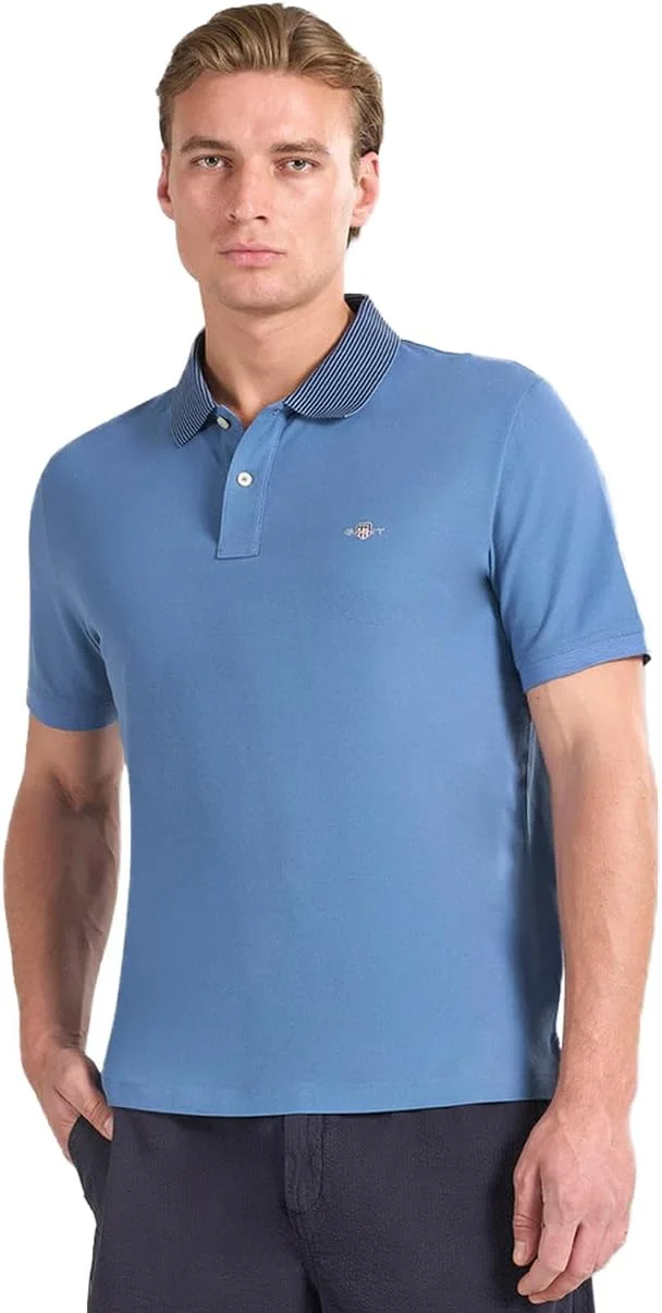 پولوشرت مردانه GANT مدل 2022152-464 با جزئیات نواری