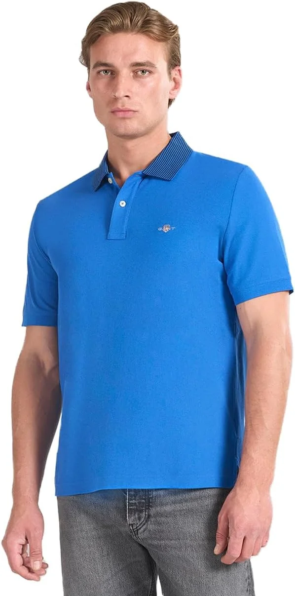 پولوشرت مردانه GANT مدل 2022152-447 با جزئیات نواری