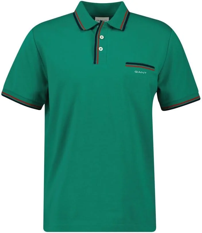 پولوشرت آستین کوتاه یقه دار مردانه گنت مدل 2013042-Gan_322-Gan-Green