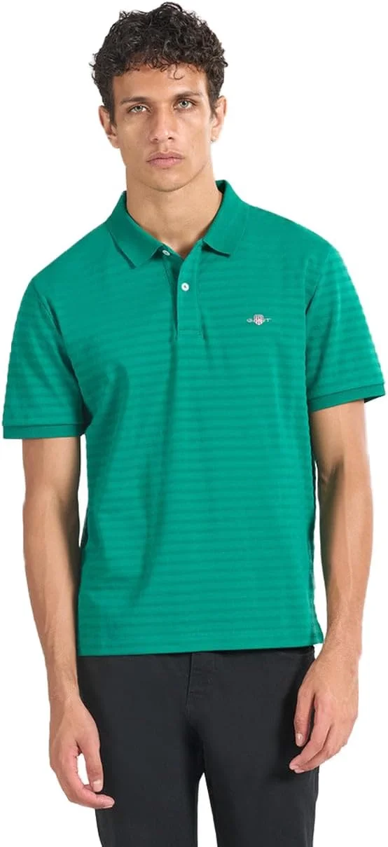 پولوشرت مردانه بافت‌دار راه راه GANT مدل 2014035-322