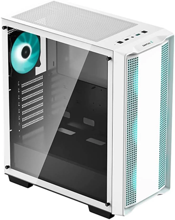 کیس مید تاور دیپ کول CC560 Mini ITX، جنس ABS + SPCC / شیشه حرارت دیده، 7 اسلات توسعه، پشتیبانی از رادیاتور تا 360 میلی متر، سایز فن 120 میلی متر، 2+1 جایگاه درایو 2.5 اینچی، USB3.0، سفید | R-CC560-WHGAA4-G-1