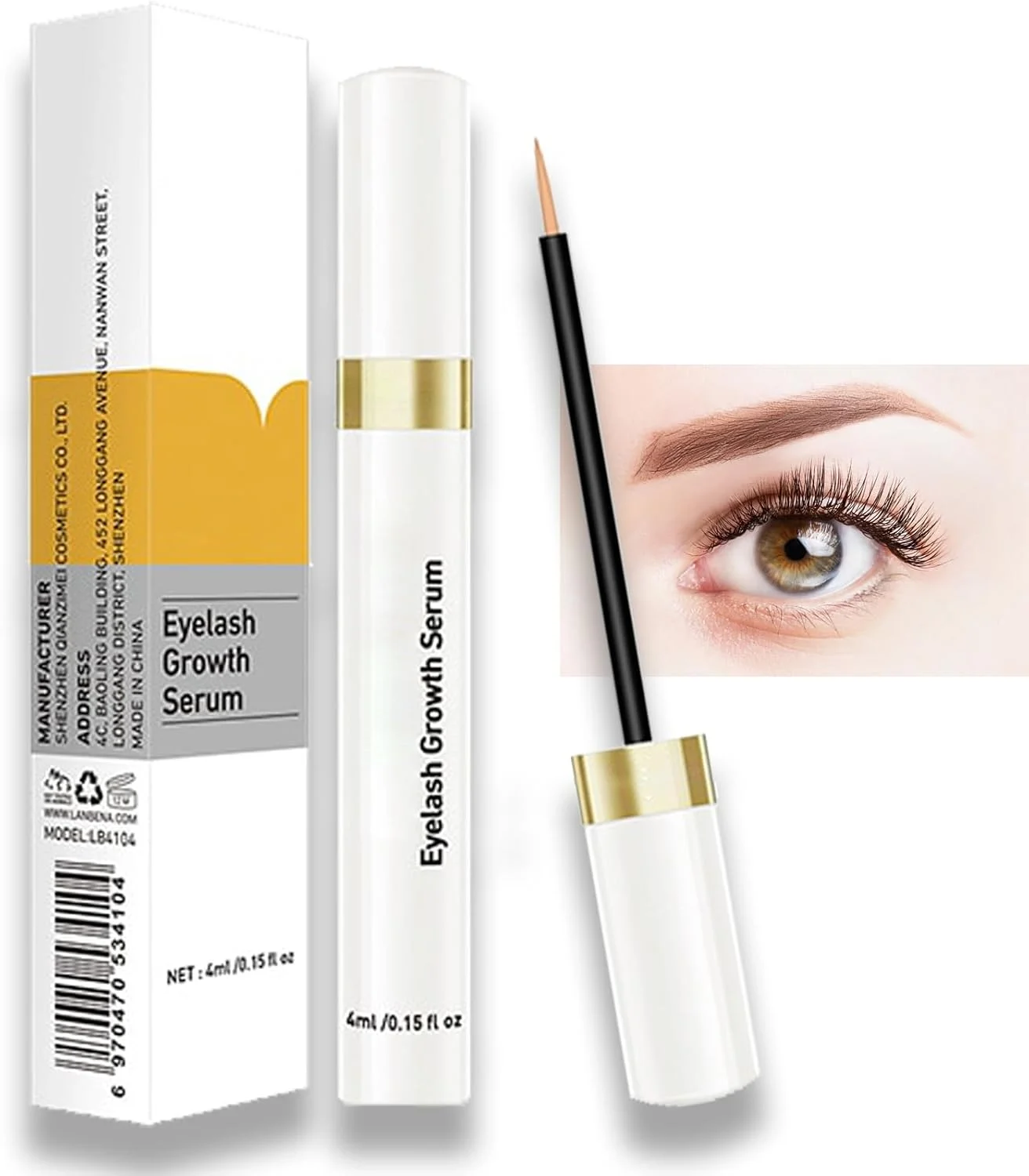 سرم رشد مژه - سرم رشد مژه برای ضخامت - فعال کننده رشد مژه، مژه های بلندتر و ضخیم تر - تقویت کننده با مرطوب کننده طبیعی - بهبود سریع ظاهر سالم تر