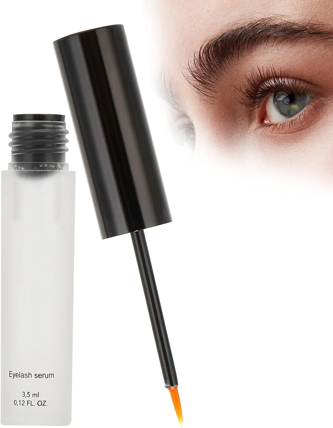 سرم تقویت مژه 3.5 میلی لیتری، تقویت کننده ابرو، نرم کننده طبیعی مژه، سرم مغذی و ترمیم کننده ملایم مژه برای مژه ها و ابروهای بلند و ضخیم