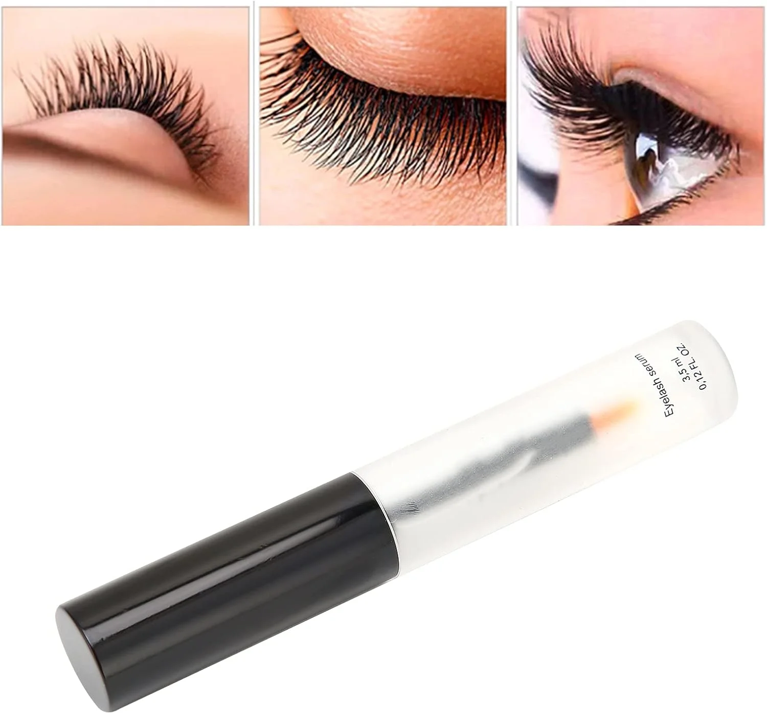 سرم تقویت مژه 3.5 میلی لیتری، تقویت کننده ابرو، نرم کننده طبیعی مژه، سرم مغذی و ترمیم کننده ملایم مژه برای مژه ها و ابروهای بلند و ضخیم