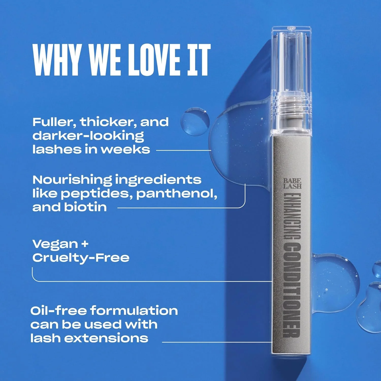 نرم کننده تقویت کننده مژه - سرم نرم کننده مژه، حاوی پپتیدها و بیوتین، کمک به داشتن مژه هایی پرتر و ضخیم تر، مکمل سرم مژه ضروری | 1 میلی لیتر، مقدار اولیه