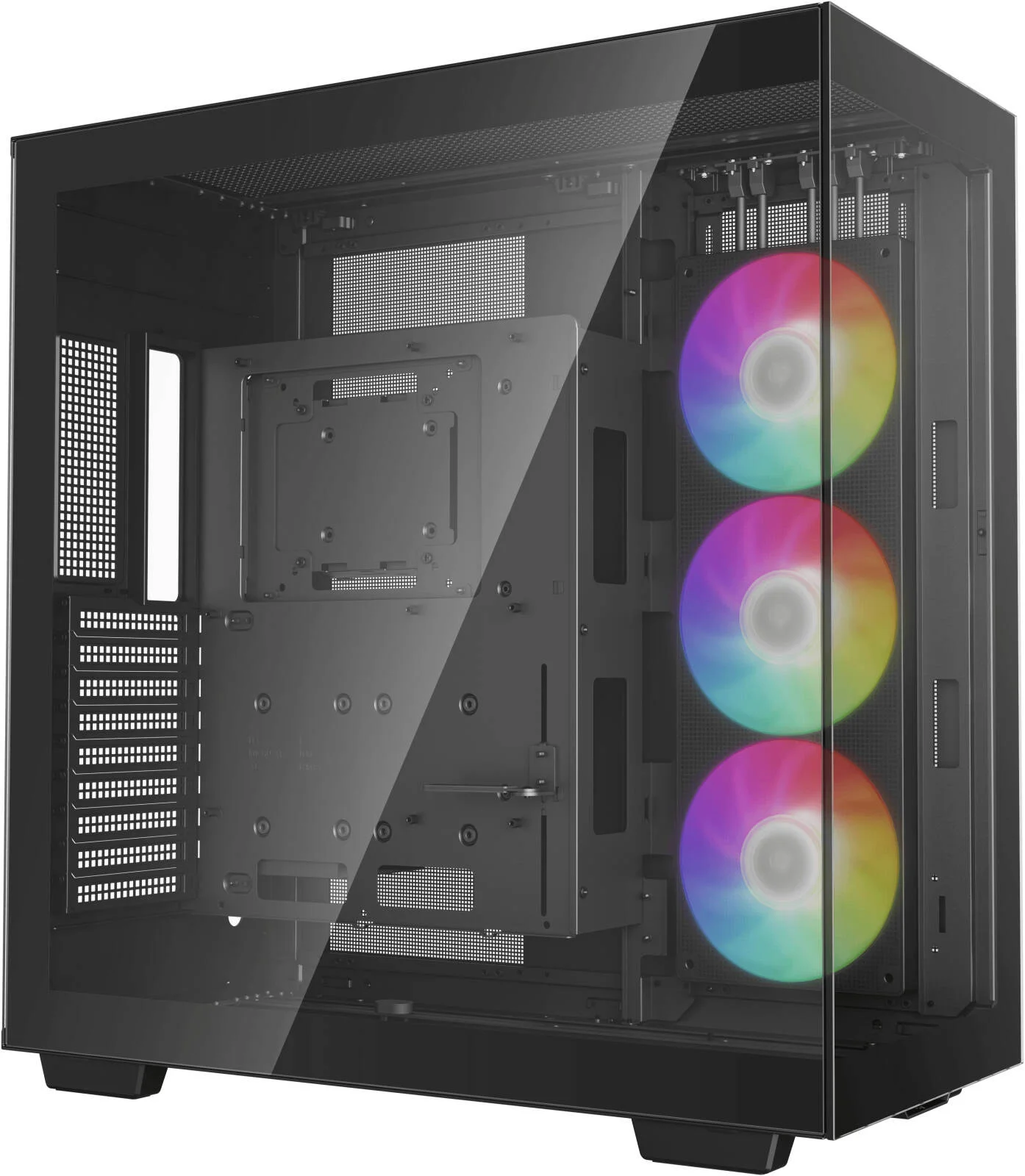 کیس کامپیوتر Deepcool CH780 Full Tower ATX+، شیشه حرارت دیده پانوراما، کابل رایزر Gen 4 برای نصب عمودی، پشتیبانی از AIO تا 420mm، فن های Trinity 140mm ARGB، Type-C، 4x USB 3.0، مشکی | R-CH780-BKADE41-G-1 کیس کامپیوتر Deepcool CH780 Full Tower ATX+، شیشه حرارت دیده پانوراما، کابل رایزر Gen 4 برای نصب عمودی، پشتیبانی از AIO تا 420mm، فن های Trinity 140mm ARGB، Type-C، 4x USB 3.0، مشکی | R-CH780-BKADE41-G-1