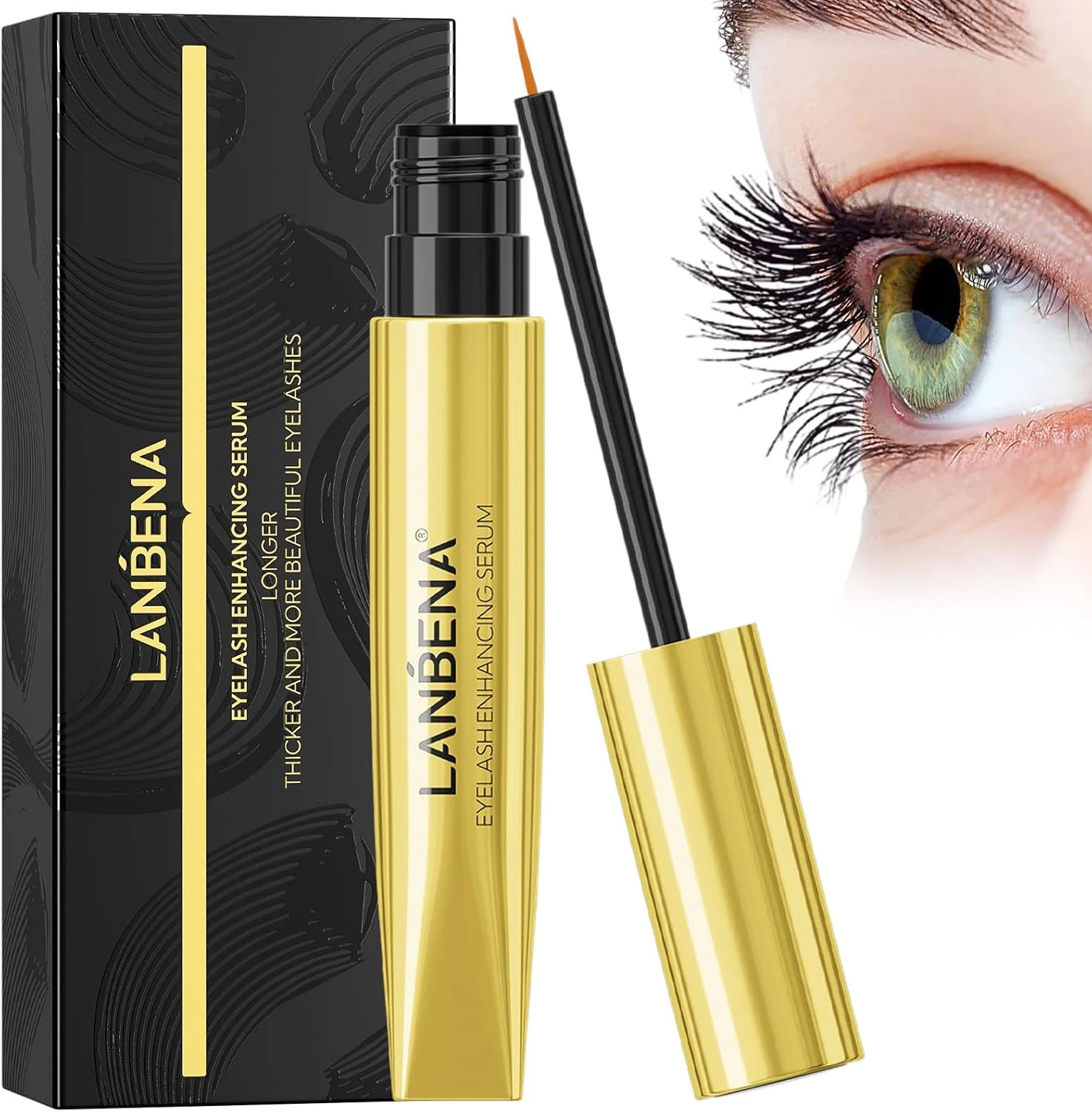 سرم تقویت مژه LANBENA - غذای طبیعی برای مژههای پرپشتتر، بلندتر و ابروهای دقیق | 3 میلی لیتر - فرمول فشرده سرد، وگان و بدون تست حیوانی سرم تقویت مژه LANBENA - غذای طبیعی برای مژههای پرپشتتر، بلندتر و ابروهای دقیق | 3 میلی لیتر - فرمول فشرده سرد، وگان و بدون تست حیوانی