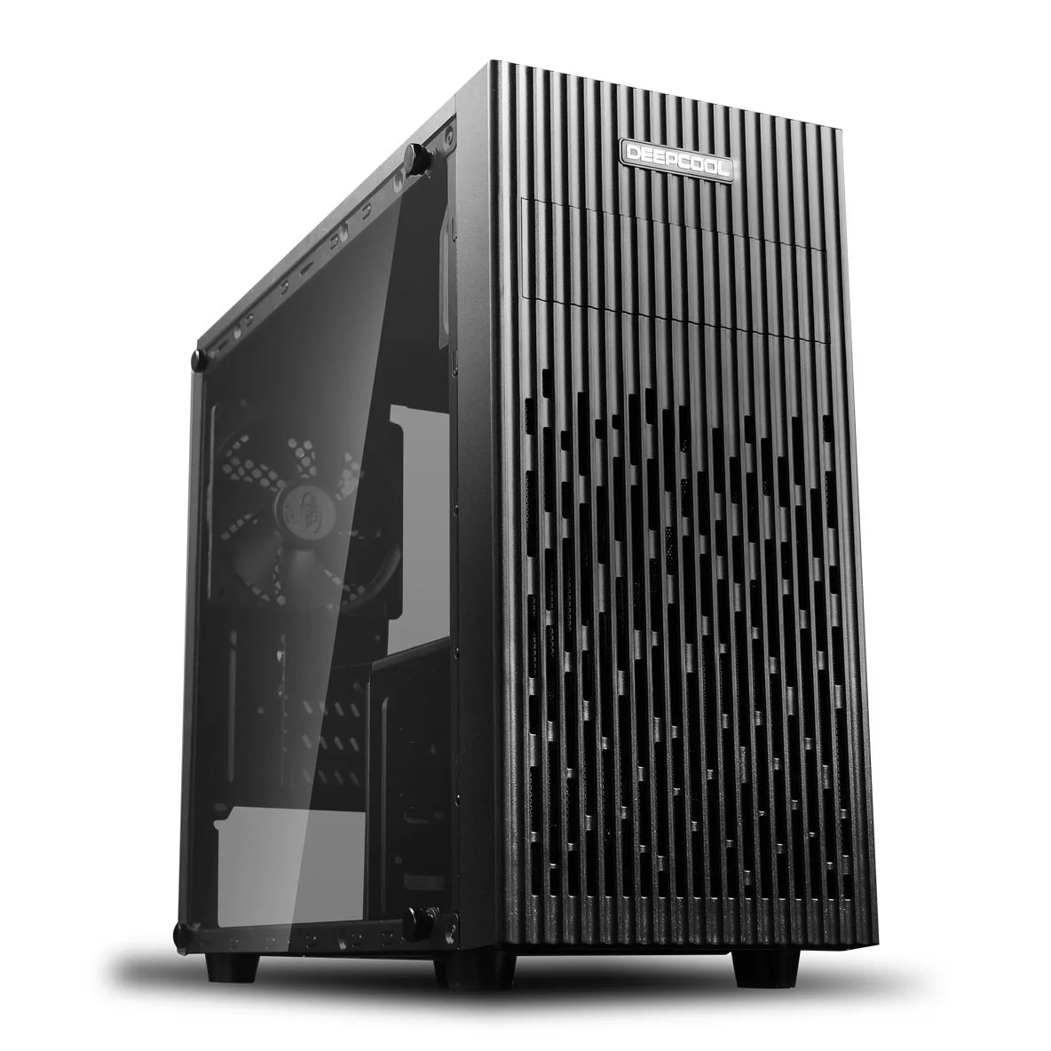 کیس کامپیوتر Deepcool MATREXX 30 Micro ATX، شیشه حرارت دیده، 1 عدد فن 120 میلی‌متری، پشتیبانی از 4 فن خنک‌کننده، از پیش نصب شده: 1 عدد فن مشکی 120 میلی‌متری در عقب، USB 3.0، مشکی | DP-MATX-MATREXX30