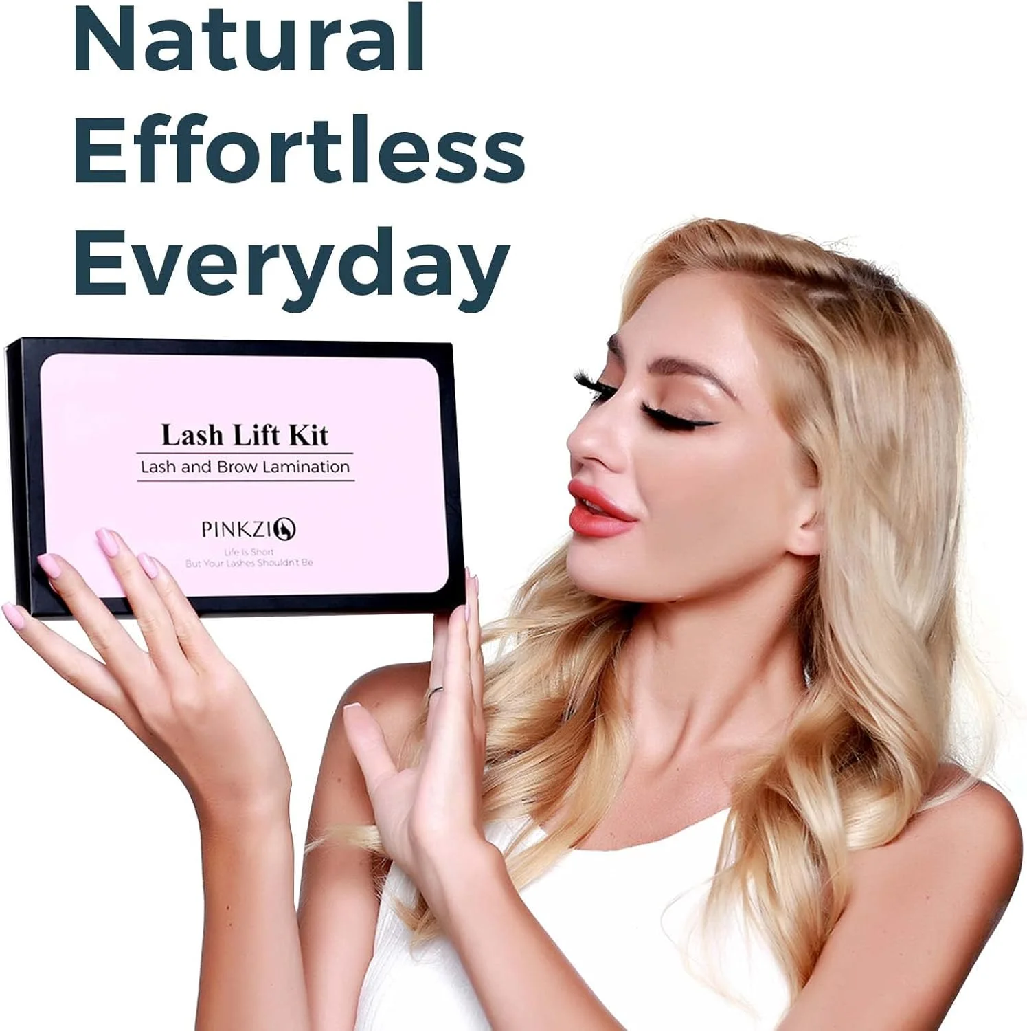 کیت لیفت مژه، کیت فر مژه حرفه ای، فر کردن مژه، فر کننده نیمه دائمی مناسب برای سالن، صورتی