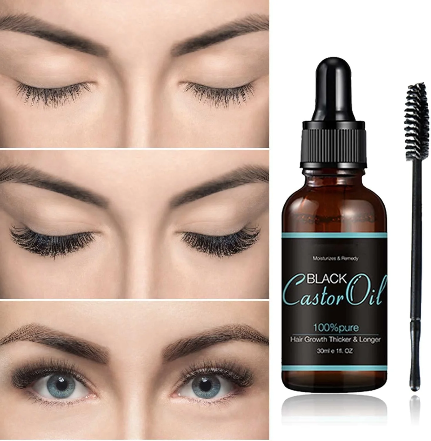 روغن مایع تقویت کننده مژه، ابرو و ریش، رشد طبیعی مو، سرم تقویت کننده ابرو، لیفت مژه، ارگانیک 30 میلی لیتر، لوسیون آبرسان برای پوست چرب (سفید، تک سایز)