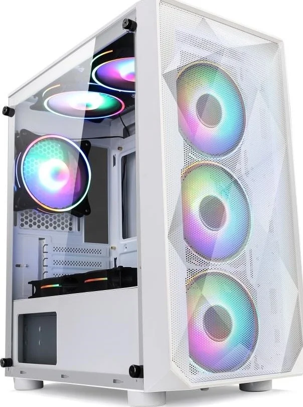 کیس کامپیوتر گیمینگ Deskooze Ethnarch XP-9 با 7 فن ARGB، شیشه حرارت دیده، ATX/Micro ATX، محدودیت ارتفاع پردازنده 160 میلی‌متر، 7 اسلات کارت، SPCC، ضخامت ورق 0.8 میلی‌متر، نورپردازی LED، سفید | XP-9 WH