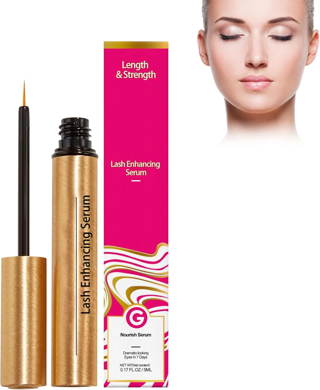 سرم تقویت مژه، سرم افزایش دهنده مژه برای رشد مژه، تغذیه و تقویت کننده، روغن ابرو و مژه، افزایش دهنده مژه های بلندتر، پرتر و ضخیم تر