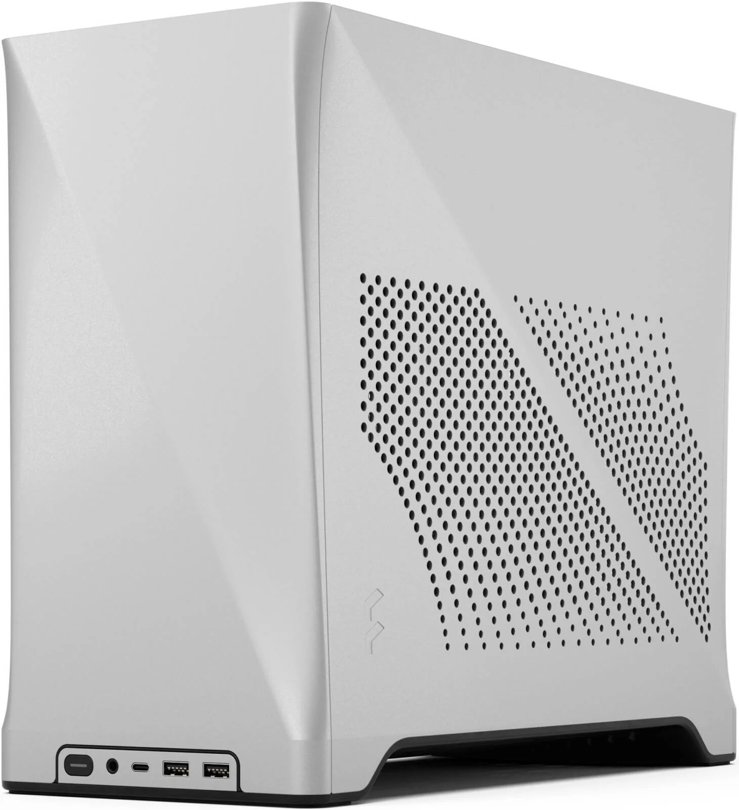 کیس کامپیوتر Fractal Design Era 2 ITX، دارای 2 فن 120 میلی‌متری Aspect PWM از پیش نصب شده، پشتیبانی از رادیاتور تا 280 میلی‌متر و 4 فن، فیلترهای گرد و غبار پایین، ورودی/خروجی رو به جلو، نقره‌ای | FD-C-ERA2N-01
