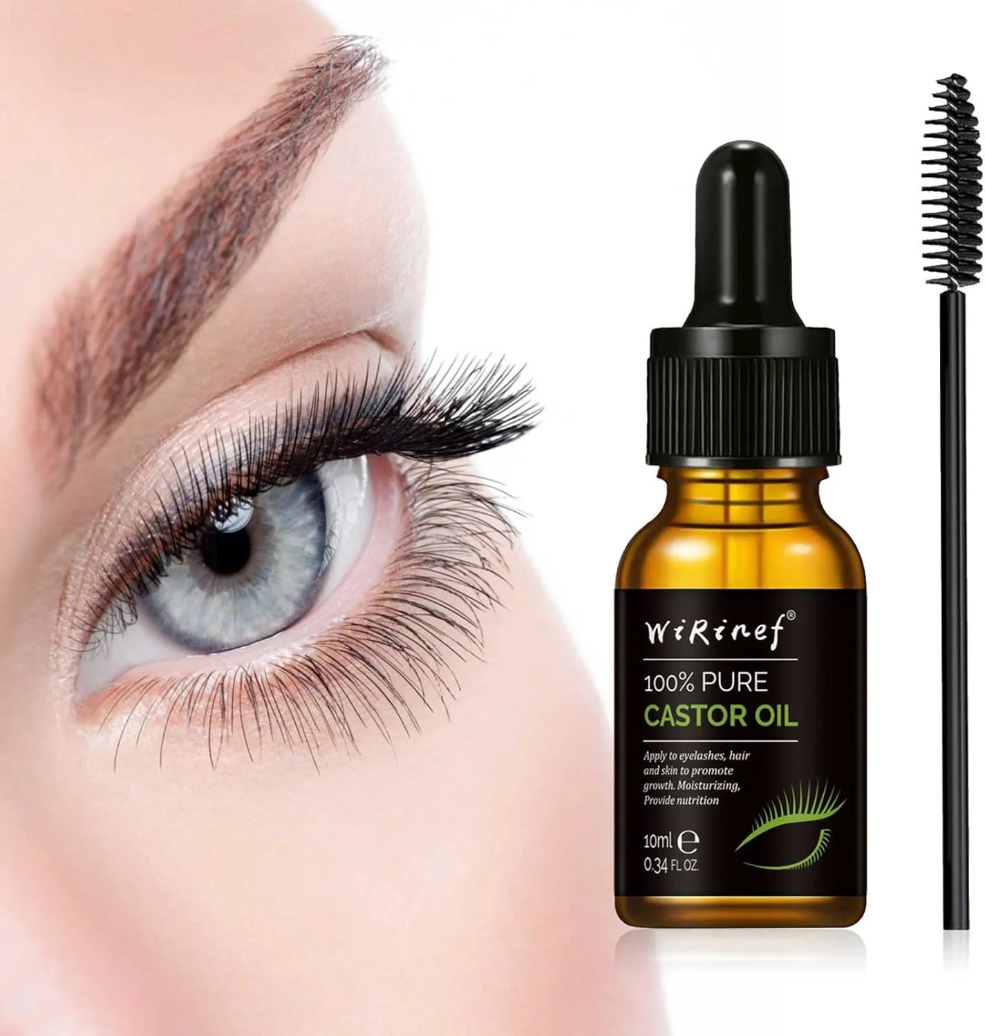 سرم تقویت کننده مژه رپید لش | محلول رشد سریع مژه 10 میلی لیتر، محلول تقویت کننده ابرو و مژه، فر کننده و ضخیم کننده مژه ها به طور طبیعی (سفید، تک سایز)