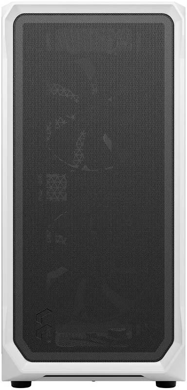 کیس کامپیوتر مید تاور Fractal Design Focus 2 سفید، پنل کناری شیشه ای حرارت دیده، طراحی مشبک جلو، جریان هوای بالا، پشتیبانی از 6 فن 120 میلی متری و رادیاتور 360 میلی متری، پیکربندی هوشمند، 2xUSB 3.0، سفید