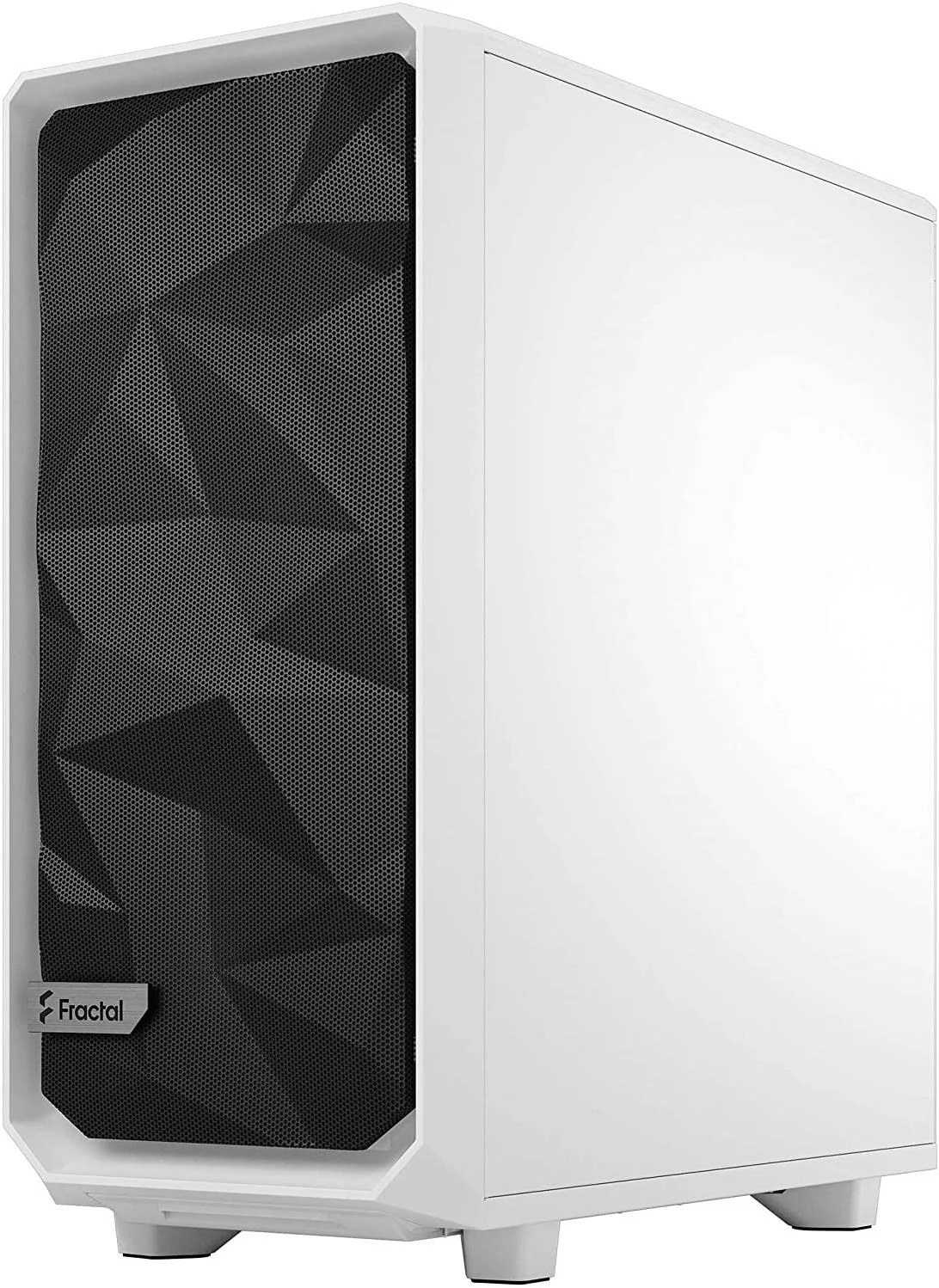 کیس مید تاور گیمینگ Fractal Design Meshify 2 Compact ATX، شیشه حرارت دیده با رنگ روشن، پشتیبانی از رادیاتور تا 360 میلی متر، فولاد، اندازه فن 120 میلی متر، سفید | FD-C-MES2C-05