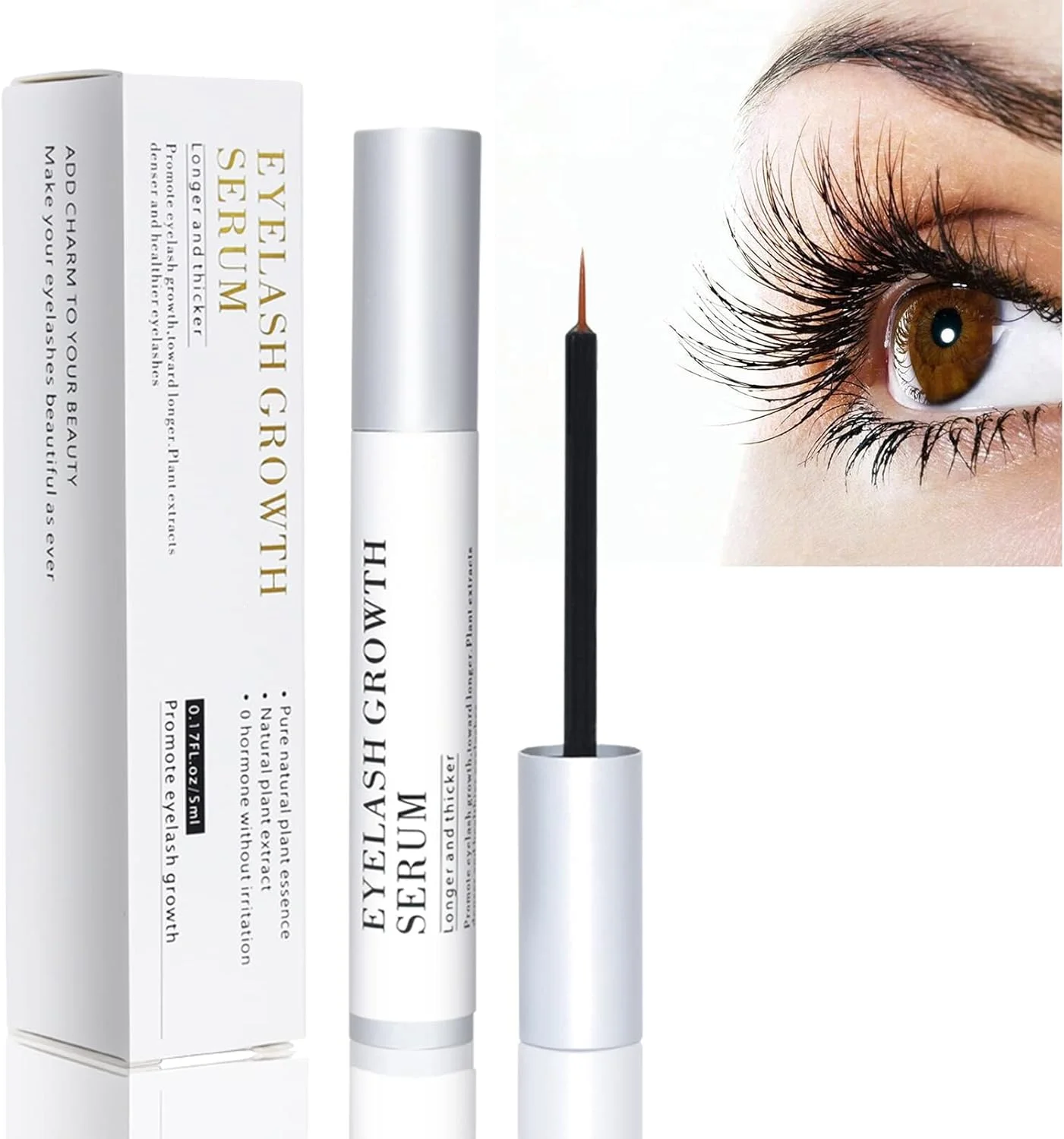 سرم رشد مژه - سرم مژه برای رشد و ضخامت - فعال کننده رشد مژه، مژه‌های ضخیم‌تر و بلندتر - تقویت کننده با فرمول طبیعی تقویت کننده و مرطوب کننده - ظاهری سریع و سالم‌تر