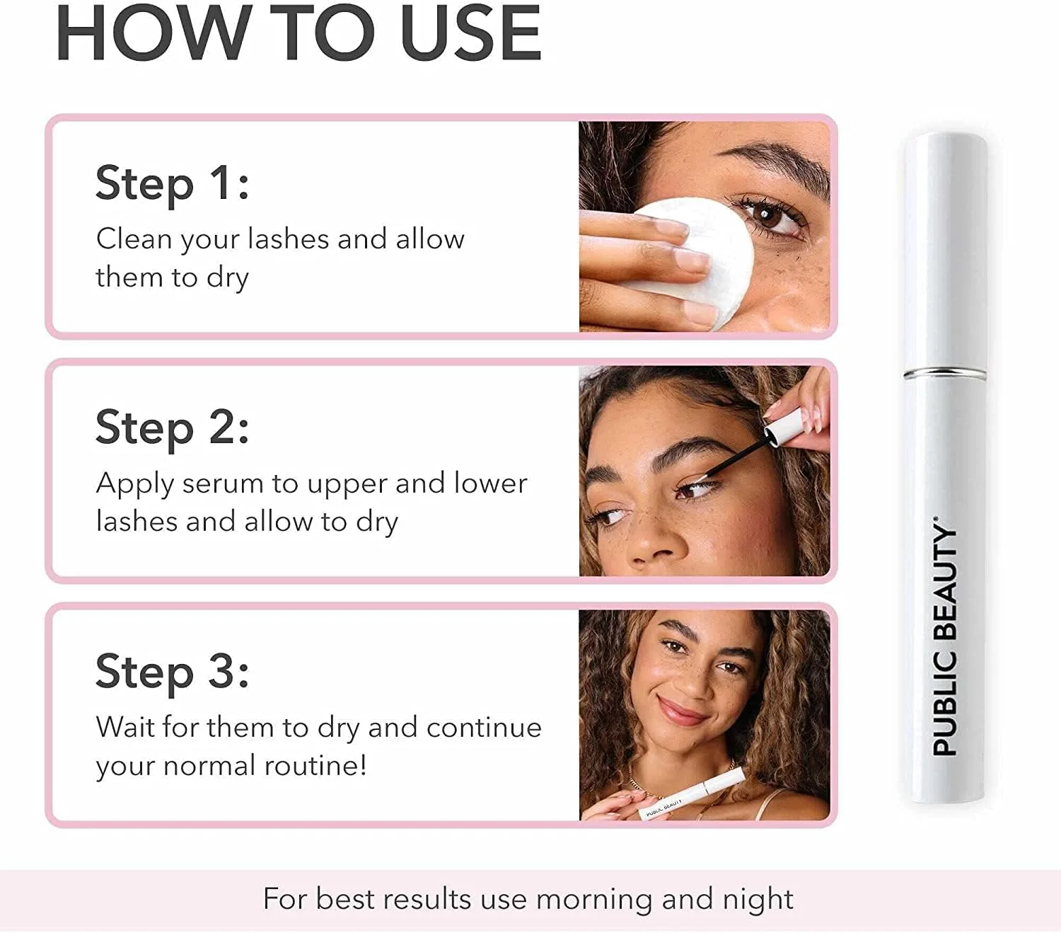 سرم تقویت کننده مژه برای رشد با پپتیدها، برای مژه‌های بلندتر، ضخیم‌تر و پرپشت‌تر، 5 میلی‌لیتر، بدون تست حیوانی، وگان و غیر سمی