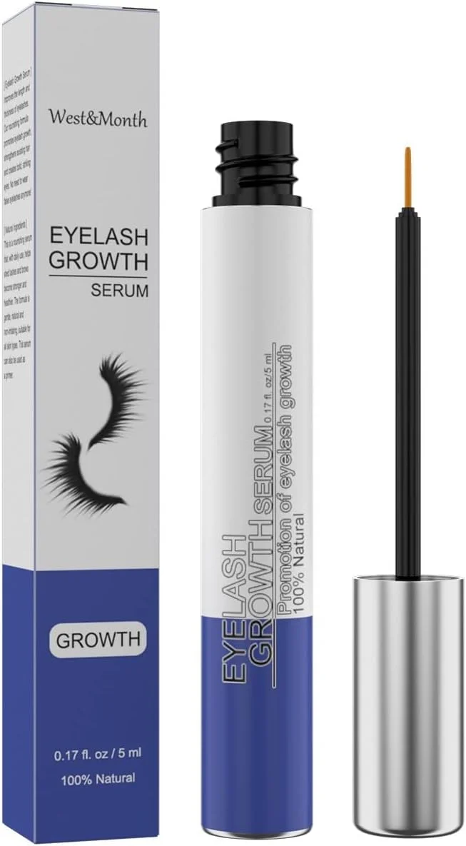 سرم تقویت کننده مژه و ابرو طبیعی برای رشد مژه های ضخیم تر و بلندتر، رشد سریع مژه، مژه ها و ابروهای جذاب، سرم رشد مژه، 5 میلی لیتر