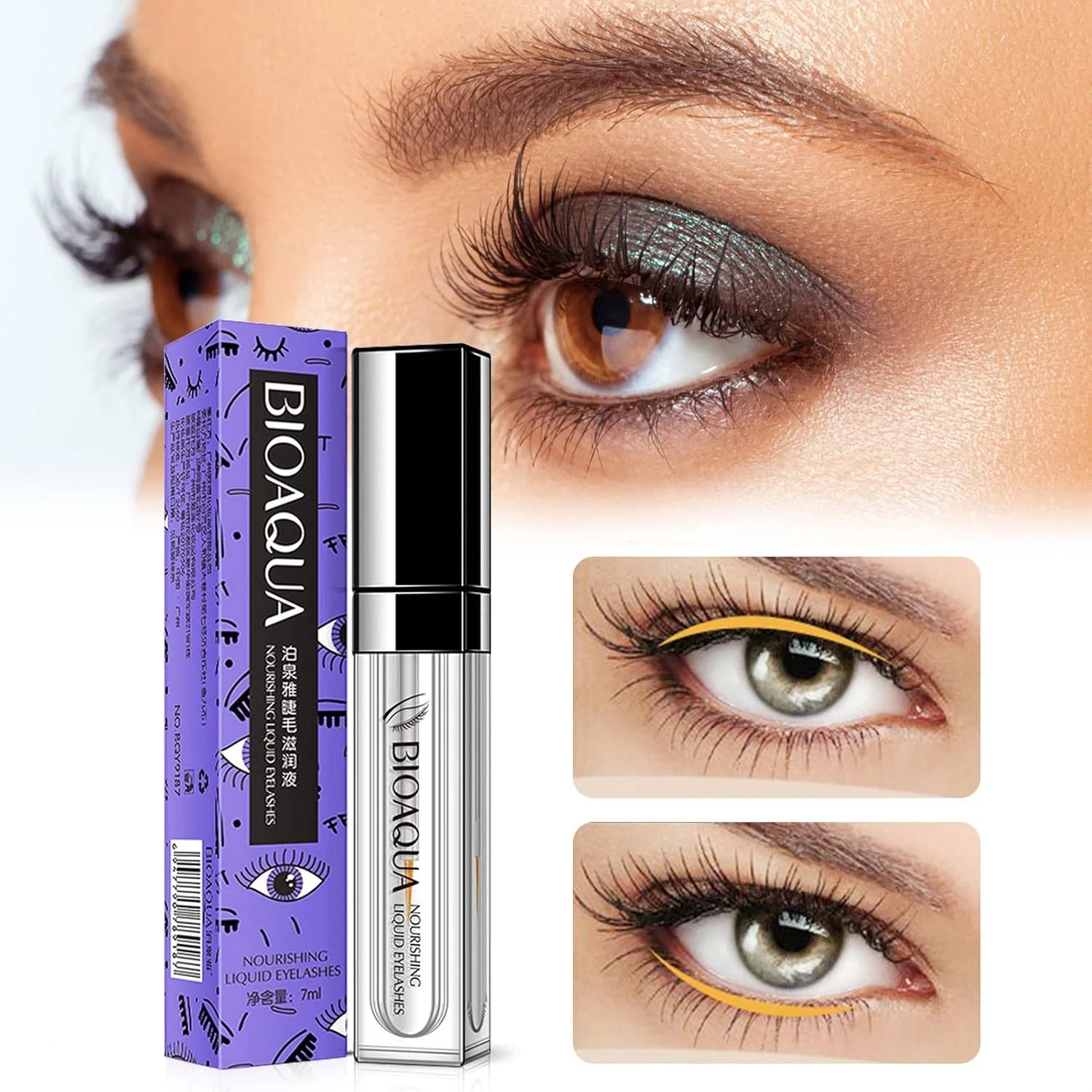 سرم تقویت کننده مژه، مغذی، با مواد ایمن، مایع رشد سریع مژه برای آرایش چشم با مژه های بلندتر، ضخیم تر و پرتر سرم تقویت کننده مژه، مغذی، با مواد ایمن، مایع رشد سریع مژه برای آرایش چشم با مژه های بلندتر، ضخیم تر و پرتر