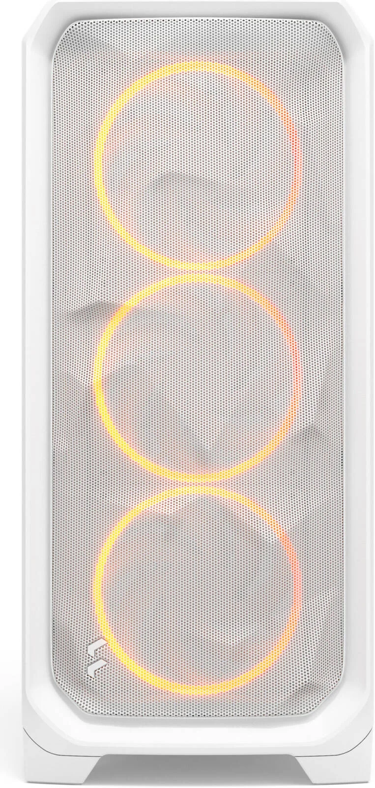 کیس کامپیوتر مید تاور Fractal Design Meshify 3 RGB ATX، دارای 3 فن Momentum 14، پشتیبانی از رادیاتور تا 360 میلی‌متر و 6 فن، سازمان‌دهنده‌های کابل، پنل شیشه‌ای شفاف، سفید | FD-C-MES3A-07