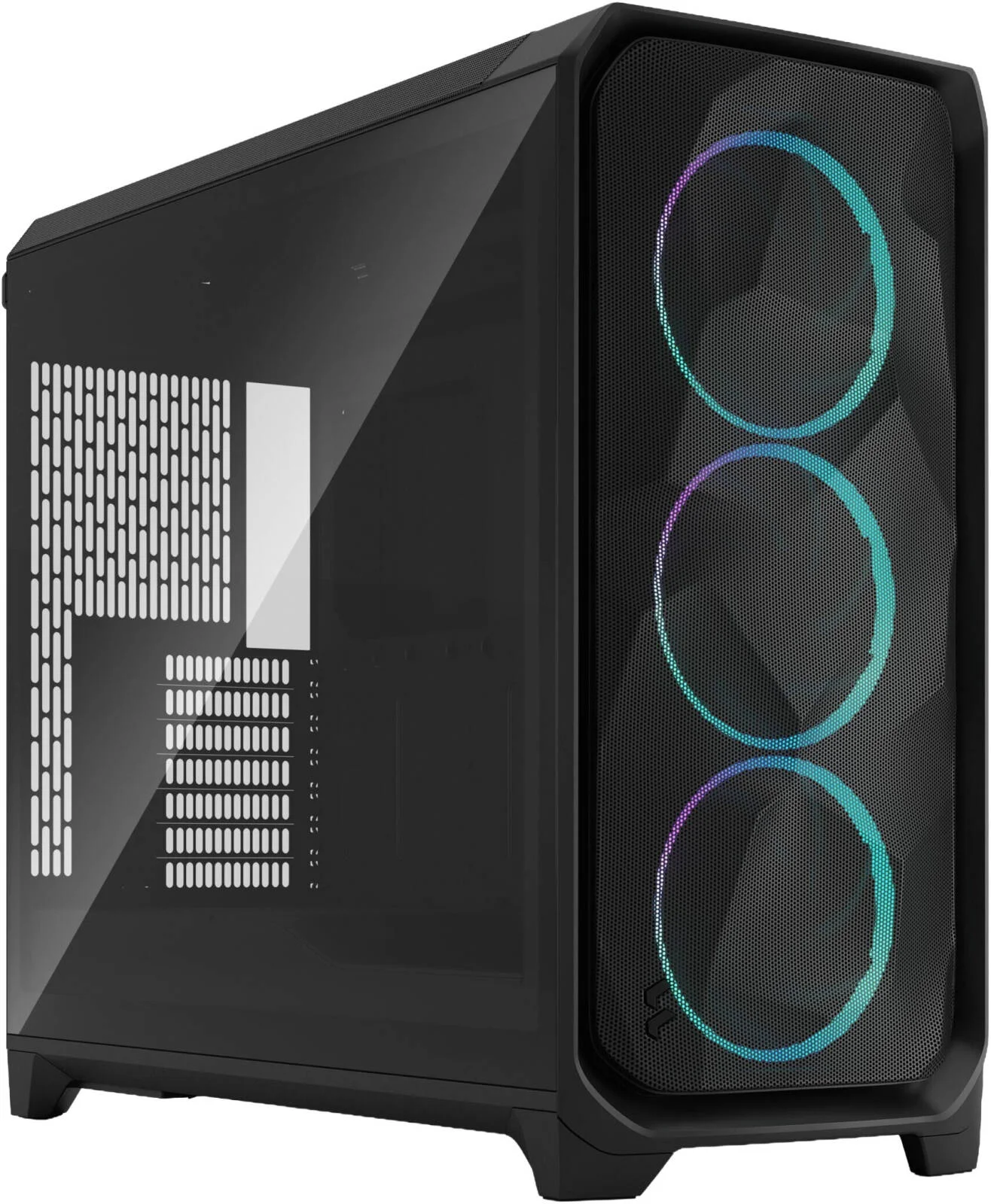 کیس کامپیوتر فول تاور Fractal Design Meshify 3 XL، دارای 3 فن Momentum 14، پشتیبانی از رادیاتور تا 420 میلی‌متر و 10 فن، سازمان‌دهنده‌های کابل، پنل شیشه‌ای حرارت دیده، مشکی با شیشه دودی روشن | FD-C-MES3X-04