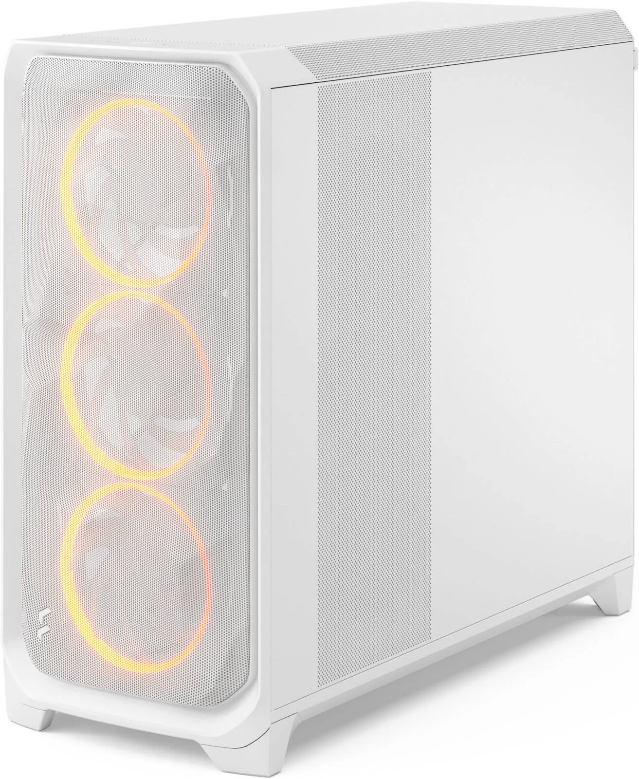 کیس کامپیوتر فول تاور Fractal Design Meshify 3 XL، دارای 3 فن Momentum 14، پشتیبانی از رادیاتور تا 420 میلی‌متر و 10 فن، سازمان‌دهنده‌های کابل، پنل شیشه‌ای حرارت‌دیده، سفید TG Clear Tint | FD-C-MES3X-06